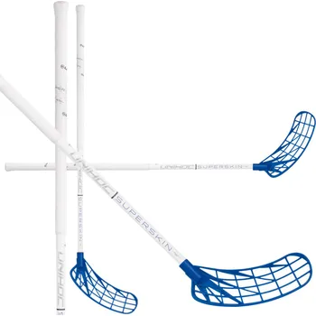 Florbal Unihoc Unilite SUPERSKIN REG 29 white/blue Florbalová hůl bílá / modrá, Levá (levá ruka dole), 96cm (=106cm)