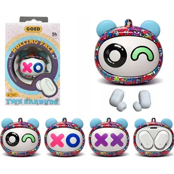 Sluchátka SLUCHÁTKA DO UŠÍ PRO DĚTI ROLLING FACE MONSTER TWS BLUETOOTH