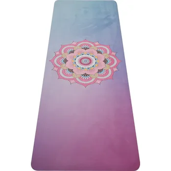 podložka na cvičení Výprodej - YATE Yoga Mat přírodní guma - vzor Z 4 mm - modrá/růžová