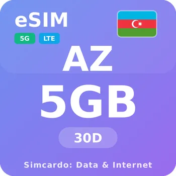 SIM karta Ázerbájdžán Mobilní Internet - eSIM 5GB 30 dní datová SIM karta