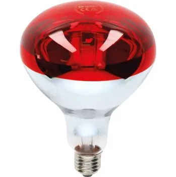 Žárovka Prémiová výhřevná infra žárovka E27 GSC, 150W, 125mm, rubínová