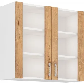 FALCO Sára horní skříňka 80GS dub lefkas/sklo