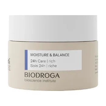 Pleťový krém Biodroga Moisture & Balance 24h Care rich bohatá 24hodinová péče pro citlivou pleť 50 ml