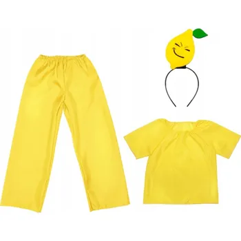 Karnevalový kostým ČELENKA KE KOSTÝM CITRON ŽLUTÁ 134-140 4ks