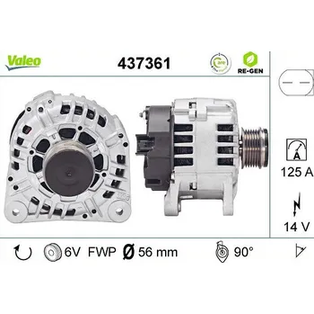 Alternátor Generátor VALEO 437361