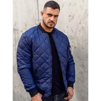 Tmavě modrý pánský prošívaný přechodový bomber Bolf MY-01 - L