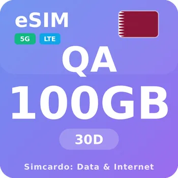 SIM karta Katar Mobilní Internet - eSIM 100GB 30 dní datová SIM karta