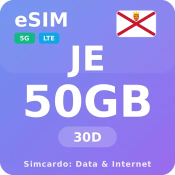SIM karta Jersey Mobilní Internet - eSIM 50GB 30 dní datová SIM karta