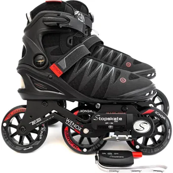 Kolečkové brusle Tempish WENOX TOP EBS Strong 100 Kolečkové brusle černá / červená, EU 45, 29 cm
