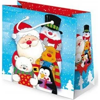 Dárková taška Vánoční ozdobná taška 22x22x10 cm T-3L m