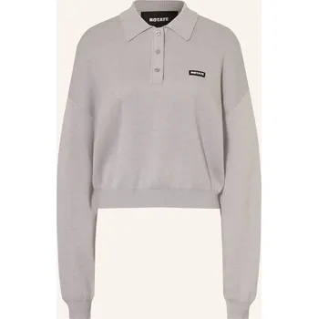 Dámský svetr Rotate Dámské Pletené Polo Tričko, světle šedá, 36
