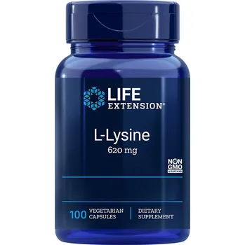 Life Extension L-Lysine Doplněk stravy pro zdravou dusíkovou rovnováhu 100 ks, kapsle, 620 mg
