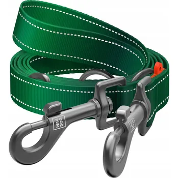 Vodítko pro psa Vodítko pro psa, nylonové, reflexní, zelené, velikost M, 3 m, šířka 20 mm