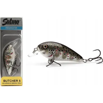 Umělá nástraha Salmo Butcher Wobler - Pstruh duhový holografický, potápivý, 5 cm, 7 g