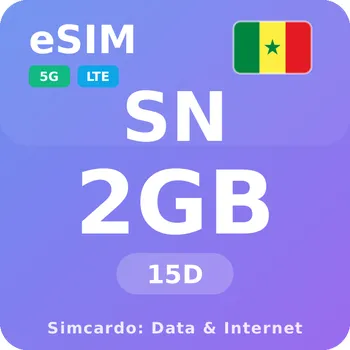 SIM karta Senegal Mobilní Internet - eSIM 2GB 15 dní datová SIM karta