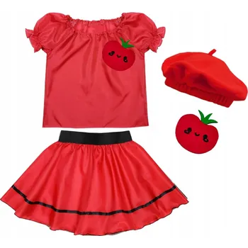 Karnevalový kostým RAJČE KOSTÝM RAJČE BARETNÝ PLES S OVOCEM A ZELENINY 98-110