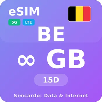 SIM karta Belgie Neomezený Mobilní Internet - eSIM 15 dní datová SIM karta (esims_ULP_15D_BD_V2)