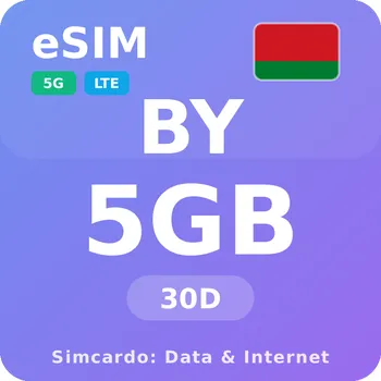 SIM karta Bělorusko Mobilní Internet - eSIM 5GB 30 dní datová SIM karta