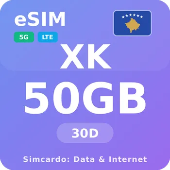 SIM karta Kosovo Mobilní Internet - eSIM 50GB 30 dní datová SIM karta