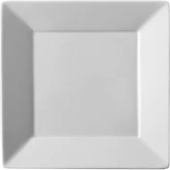 Talíř Kvadratový talíř na snídani 21 cm – Bílá Elegance