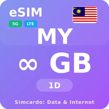 SIM karta Malajsie Neomezený Mobilní Internet - eSIM 1 dní datová SIM karta (esims_ULP_1D_MX_V2)