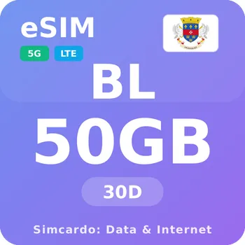 SIM karta Svatý Bartoloměj Mobilní Internet - eSIM 50GB 30 dní datová SIM karta