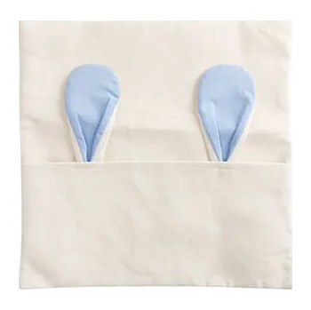 Povlak na polštářek Lněný povlak na polštář BUNNY 40 x 40 cm modré uši sublimace termotransfer