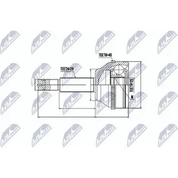 Poloosa kola Sada kloubů pro hnací hřídel NTY NPZ-FR-032