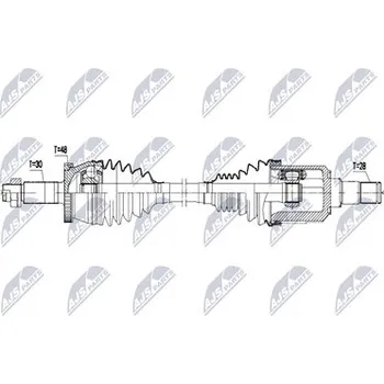 Poloosa kola Hnací hřídel - poloosa NTY NPW-HY-666
