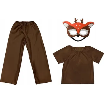 Karnevalový kostým KOSTÝM JELÍNEK KALHOTY MASKA 134-140 3 dílků