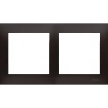 vypínač Simon 54 rámeček dvojitý 2-násobný černý matný DR2/49