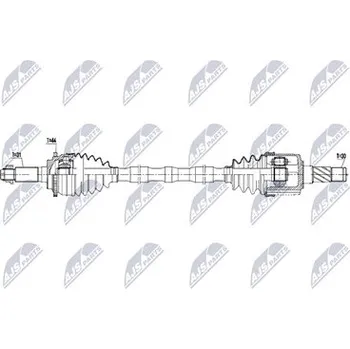 Poloosa kola Hnací hřídel - poloosa NTY NPW-MZ-134