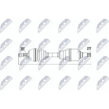 Poloosa kola Hnací hřídel - poloosa NTY NPW-ME-017