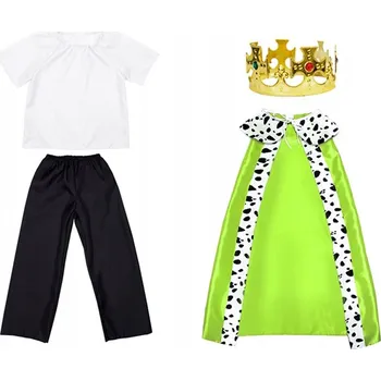 Karnevalový kostým KOSTÝM KRÁL VLÁDCE ZELENÝ 98-110 4 díly