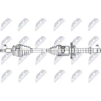 Poloosa kola Hnací hřídel - poloosa NTY NPW-TY-254