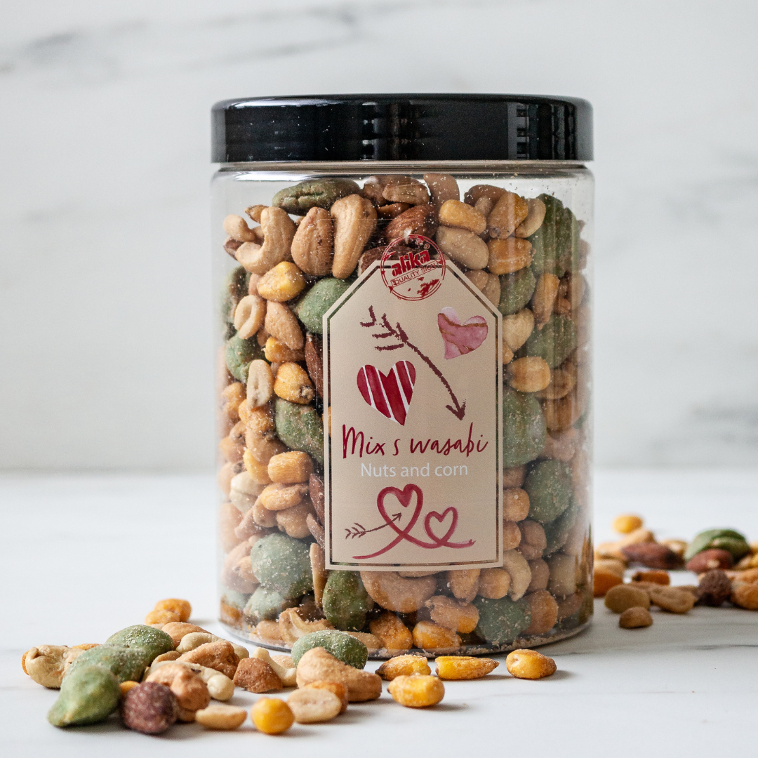 Alika Zdravé ořechy Dóza Mix solený s wasabi 450g