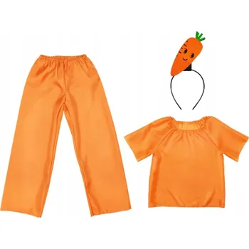 Karnevalový kostým MRKVOVÝ KOSTÝM MRKEV BALÉNKA ČELENKA 134-140 4e