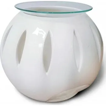 Aroma lampa Hanna Maria KOULE aromalampa se sklem BÍLÁ