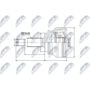 Poloosa kola Sada kloubů pro hnací hřídel NTY NPZ-MS-061