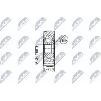 Hřídel nápravy Kloub, kloubový hřídel NTY NPW-VV-004