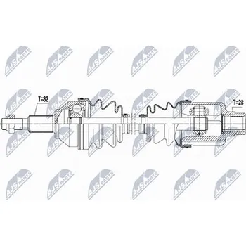 Poloosa kola Hnací hřídel - poloosa NTY NPW-CH-036