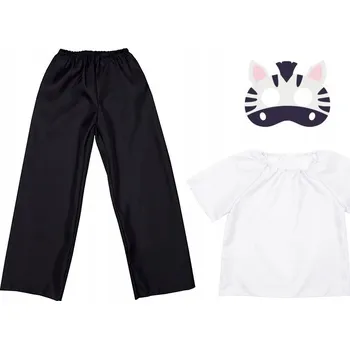 Karnevalový kostým KOSTÝM ZEBRA MASKA KALHOTY ZEBRY 98-110