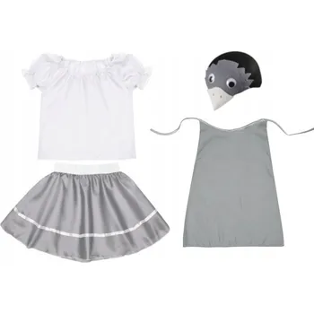 Karnevalový kostým KOSTÝM KUKUŁKA SUKNĚ ČEPICE 134-140 4 dílků