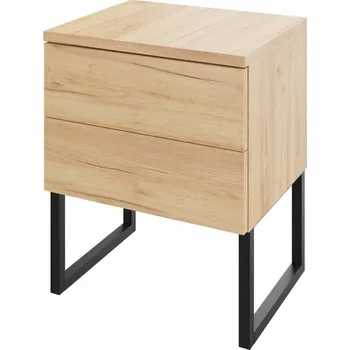 Noční stolek Noční stolek se dvěma zásuvkami, s nožičkami, systém click-on, šířka 50 cm