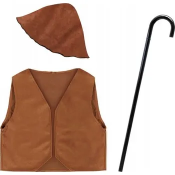 Karnevalový kostým KOSTÝM PASTUŠKA KOSTÝM PASTUŠKA NA VLAŠTOVKU VESTA ČEPICE KUŘÁTKO 134-140