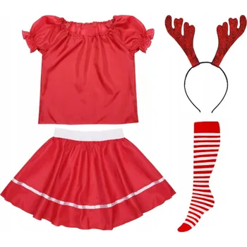 Karnevalový kostým SOB KOSTÝM JELÍNEK RUDOLF ČERVENÁ HALENKA ČELENKA 116-128