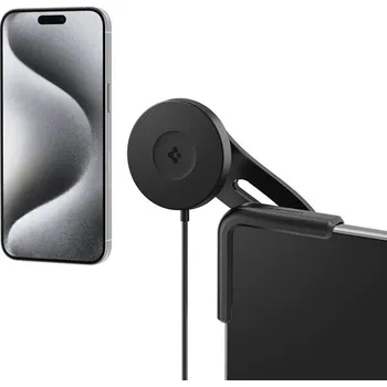 Spigen Tesla TapLock MagSafe Car Mount Charger Qi2 držák s nabíjením černý