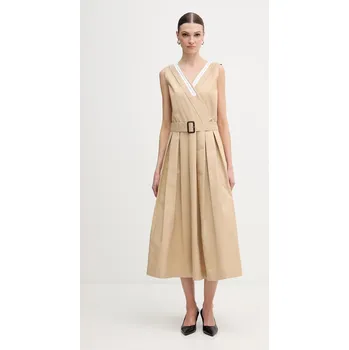 Dámská móda Šaty Weekend Max Mara CONO 2615221021600 béžová 80X, vel. 38