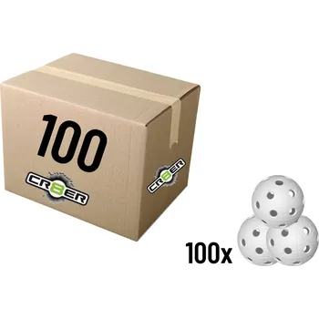 Florbal Unihoc Basic CRATER IFF set Sada míčků 100 ks, bílá