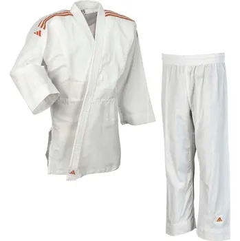Kimono Adidas Judo Uniform J250E Evolution II Kimono na judo 110 / 120 cm, bílá / oranžová